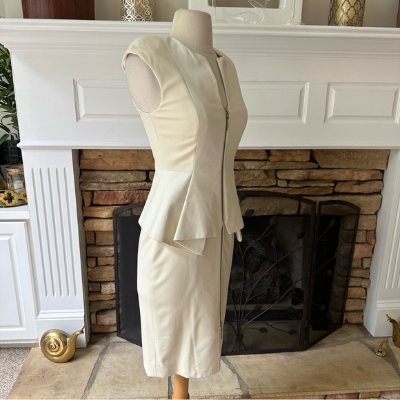 Ted Baker Jamthun Structured Zip Detail Dress cream Ted Size 1 - Picture 7 of 16